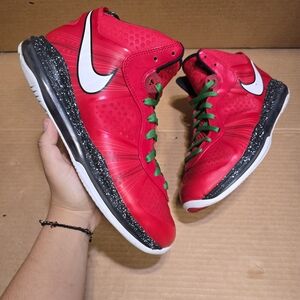 Red and Black Nike High-Top Sneakers